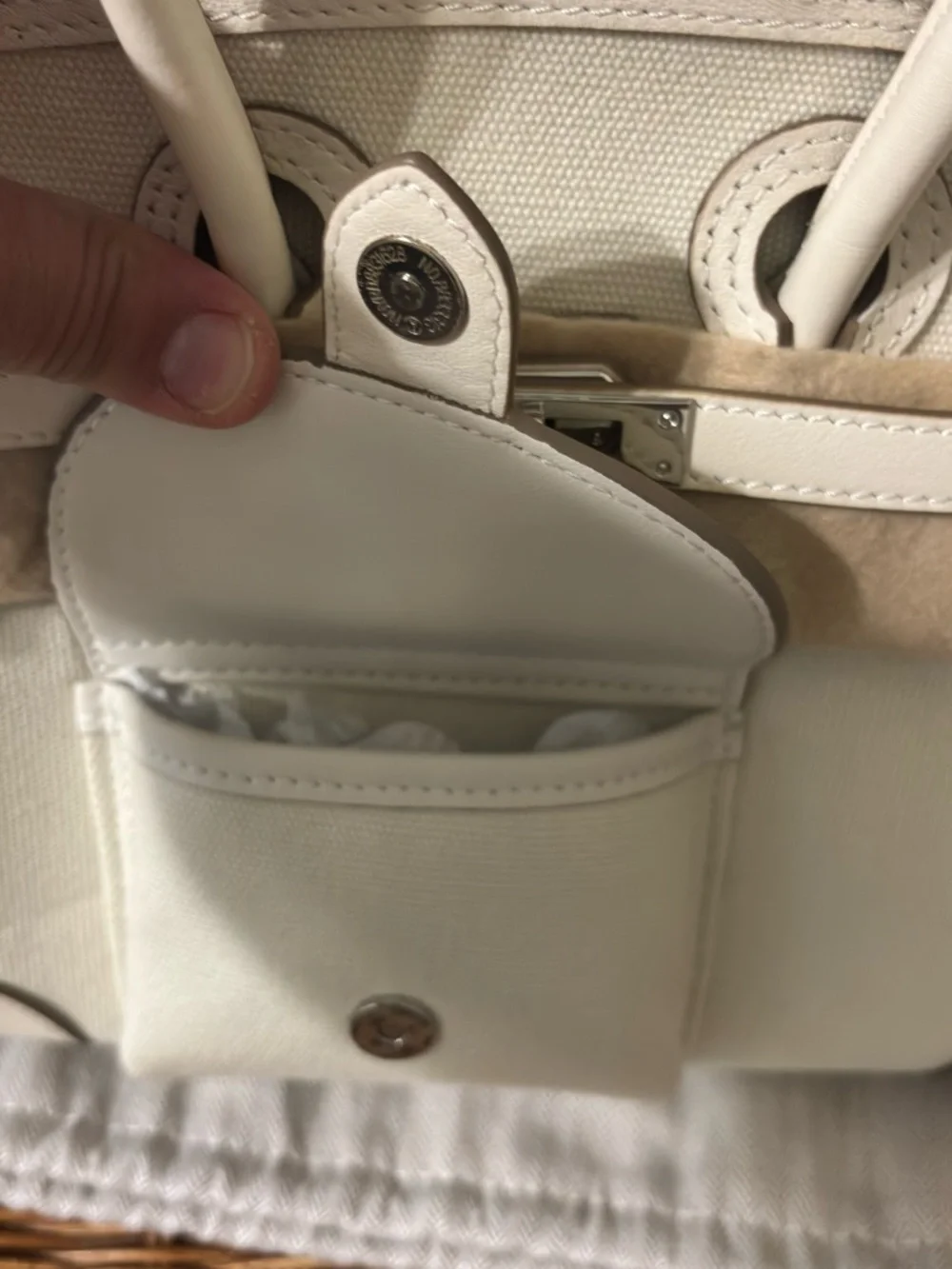 Canvas cargo style handbag H style BK - Picture 6 of 14
